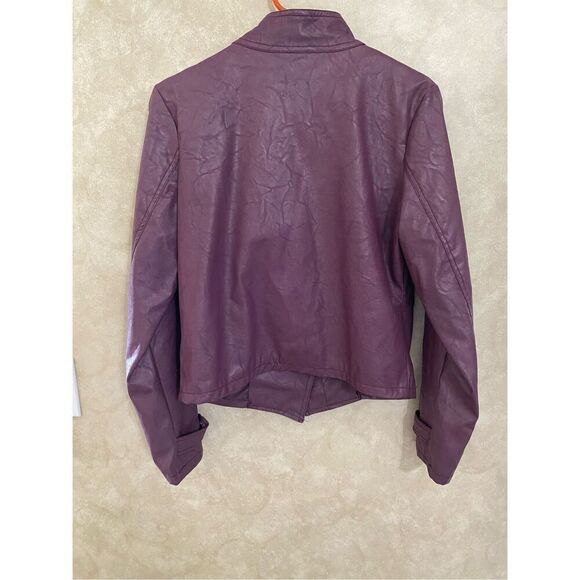 Creazioni Effeci Purple Moto Jacket Size Medium - Picture 2 of 7